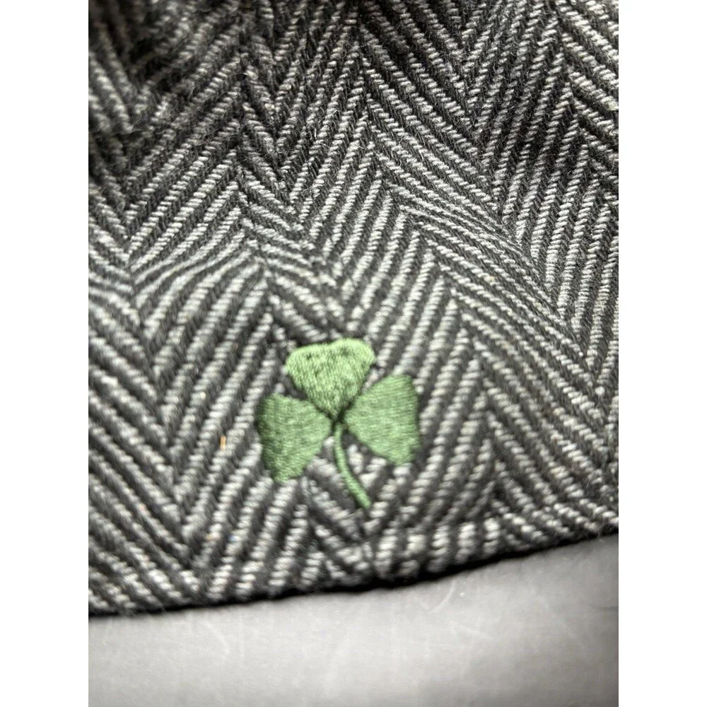 Boston Scally Co Hat Newsboy Scally Mens Small Herringbone Plaid Galway Tweed